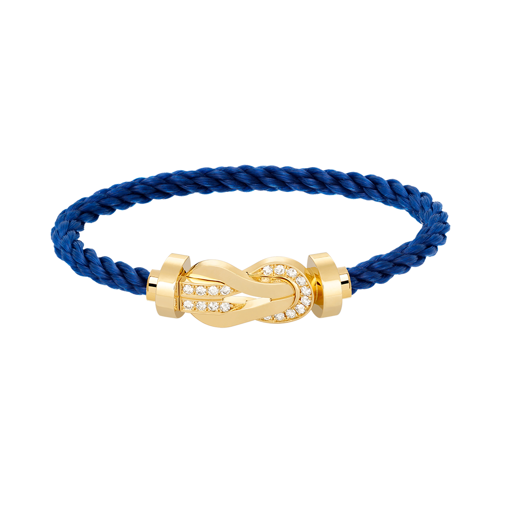[Glow Muse]CHANCE LARGE 8 FIGURE BUCKLE HALF DIAMOND BRACELET GOLD