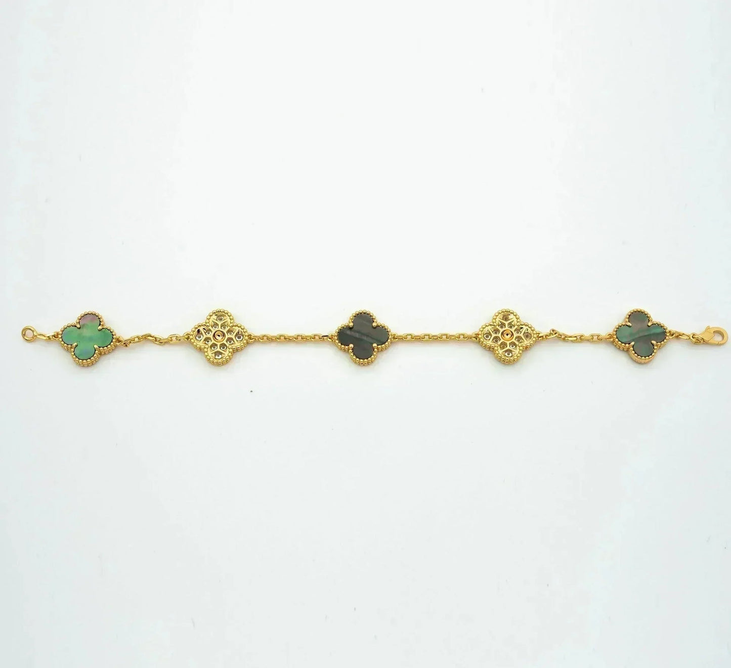 [⭐Glow Muse] CLOVER 5 MOTIF GRAY MOP BRACELET COLLECTION
