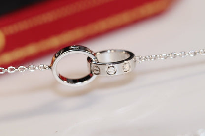 [Glow Muse]LOVE NECKLACE PINK GOLD AND SILVER