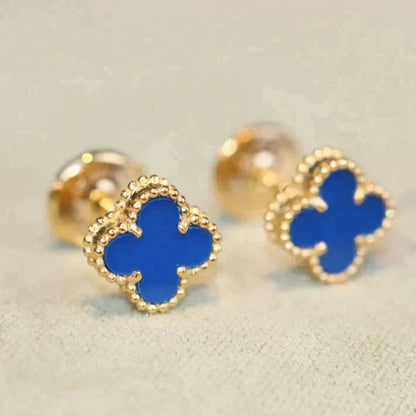 [Glow Muse]CLOVER MINI 9.5MM TURQUOISE EARRINGS