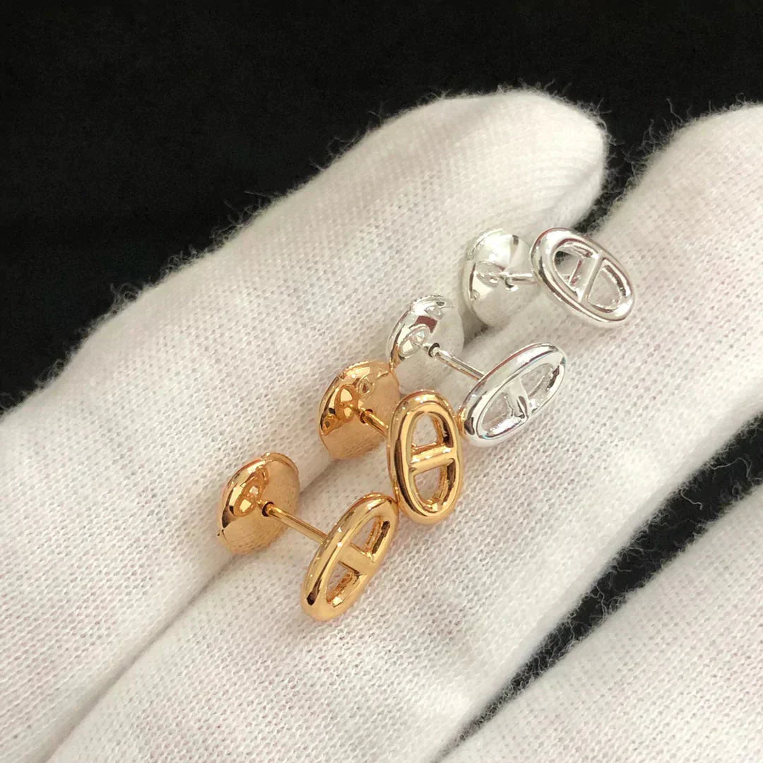 [Glow Muse]CHAINE SMALL EARRINGS GOLD AND SILVER