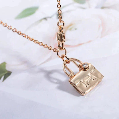 [Glow Muse]AMULETTE PEDANT ROSE GOLD NECKLACE
