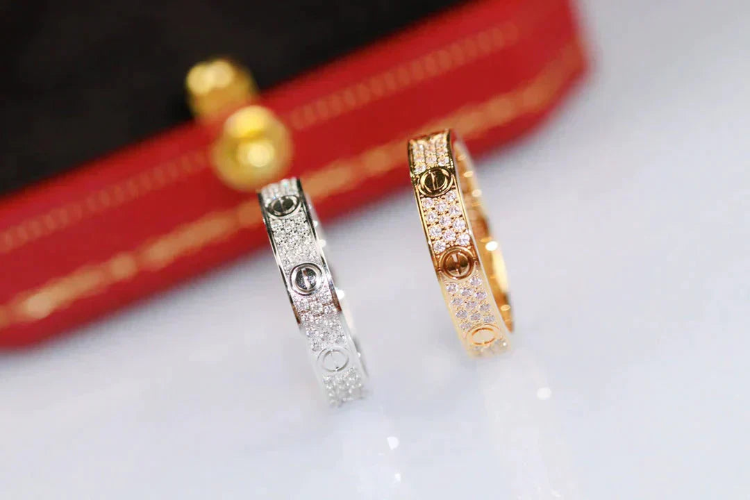 [Glow Muse]LOVE RING 3.6MM DIAMOND PAVED