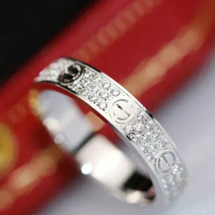 [Glow Muse]LOVE RING 3.6MM DIAMOND PAVED