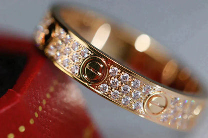 [Glow Muse]LOVE RING 3.6MM DIAMOND PAVED