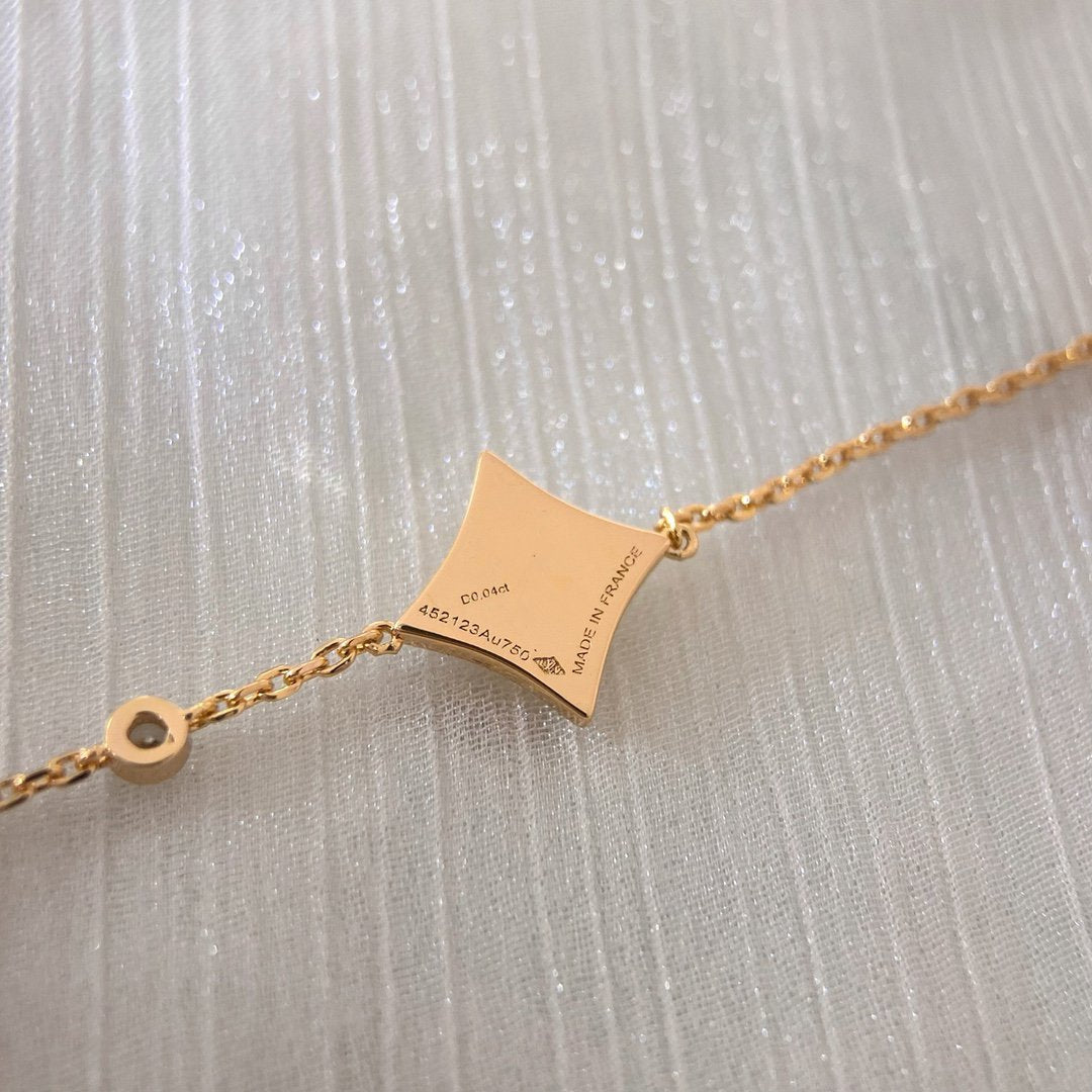 [Glow Muse]COLOR STAR PINK GOLD DIAMOND BRACELET