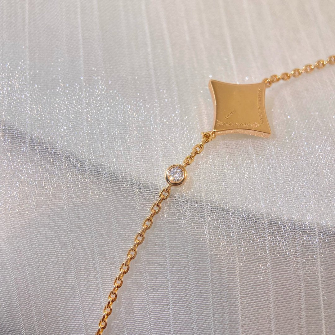 [Glow Muse]COLOR STAR PINK GOLD DIAMOND BRACELET