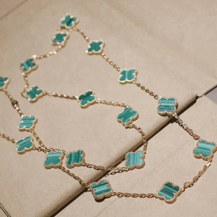 [Glow Muse]CLOVER 20 MOTIFS MALACHITE GOLD