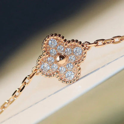 [Glow Muse]CLOVER 20 MOTIFS LASER DIAMOND NECKLACE