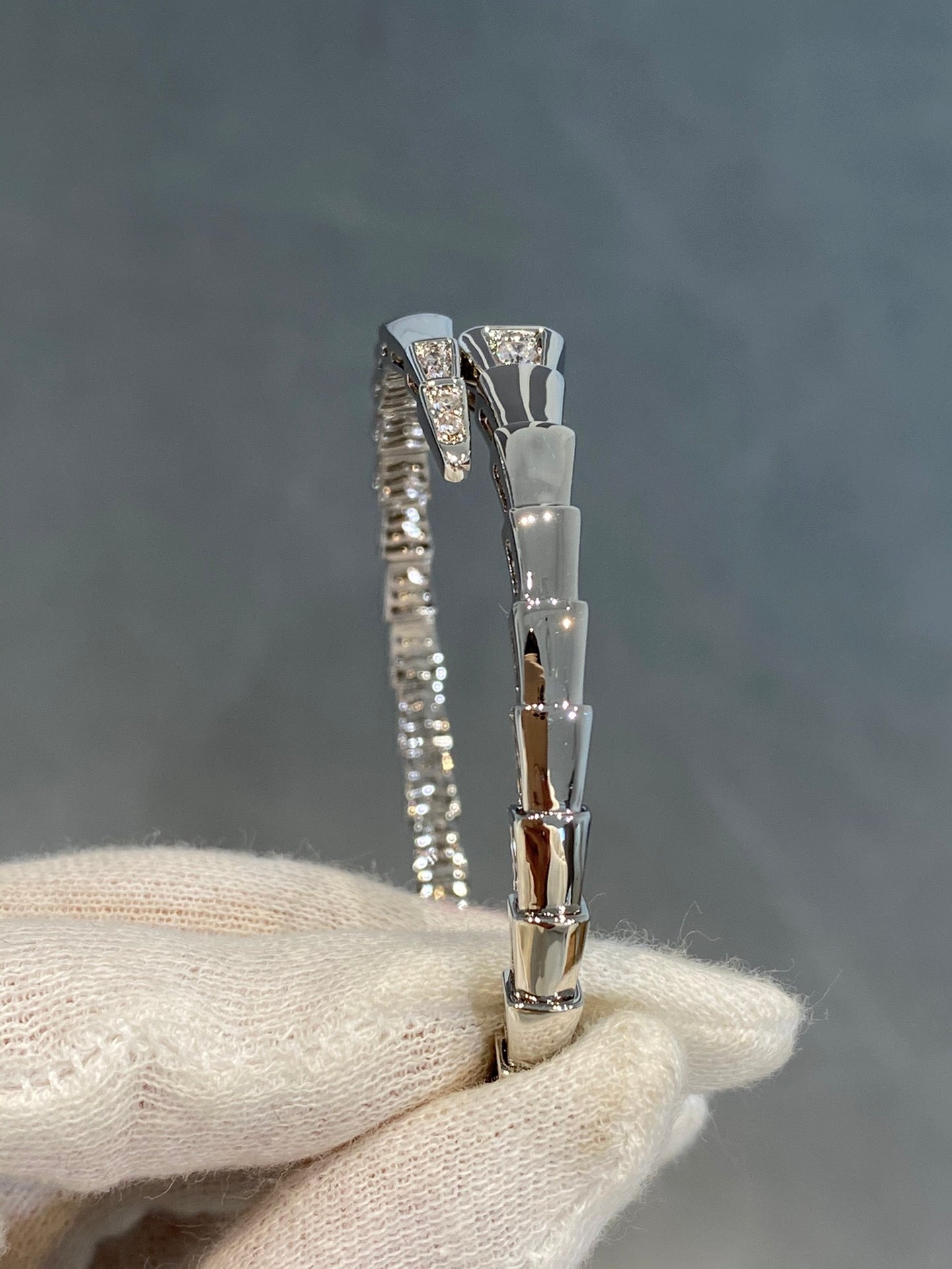 [Glow Muse]SERPENTI BRACELET DIAMONDS SILVER