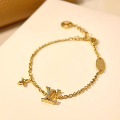 [Glow Muse]LOGO STAR MOTIF GOLD BRACELET