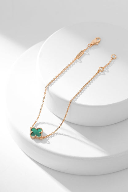[Glow Muse]CLOVER BRACELET MALACHITE 1 MOTIF