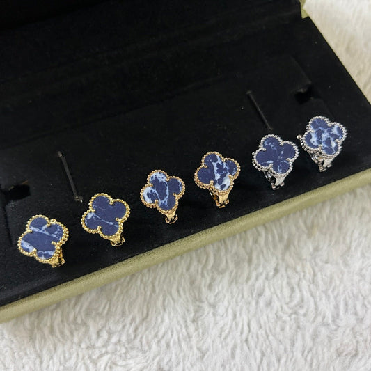 [Glow Muse]CLOVER PIETERSITE MEDIUM STUD EARRINGS