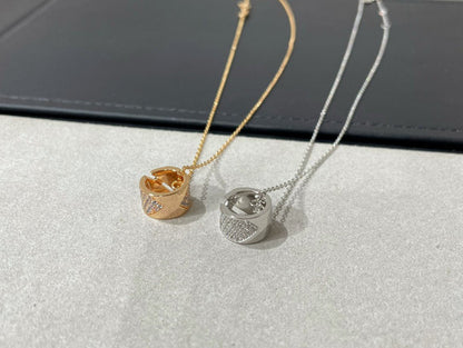 [Glow Muse]LIENS EVIDENCE DIAMOND PAVED NECKLACE