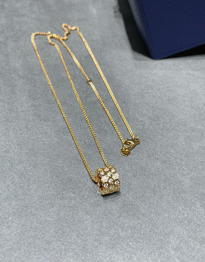 [Glow Muse]BEE LOVE DIAMOND PAVED 3 ROW NECKLACE