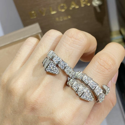 [Glow Muse]SERPENTI RING SILVER DIAMOND PAVED