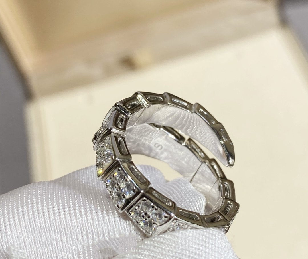 [Glow Muse]SERPENTI RING SILVER DIAMOND PAVED
