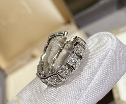 [Glow Muse]SERPENTI RING SILVER DIAMOND PAVED
