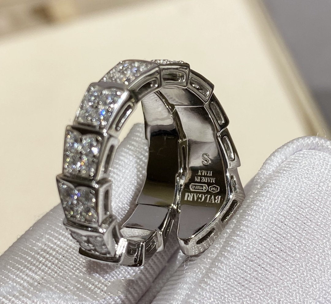 [Glow Muse]SERPENTI RING SILVER DIAMOND PAVED