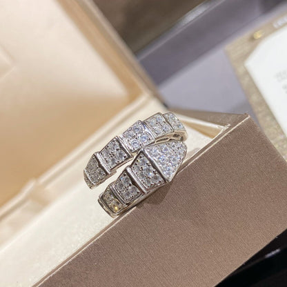 [Glow Muse]SERPENTI RING SILVER DIAMOND PAVED