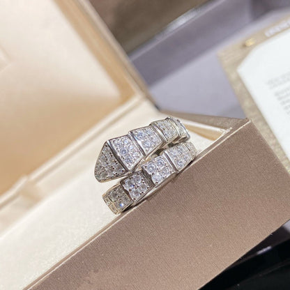 [Glow Muse]SERPENTI RING SILVER DIAMOND PAVED