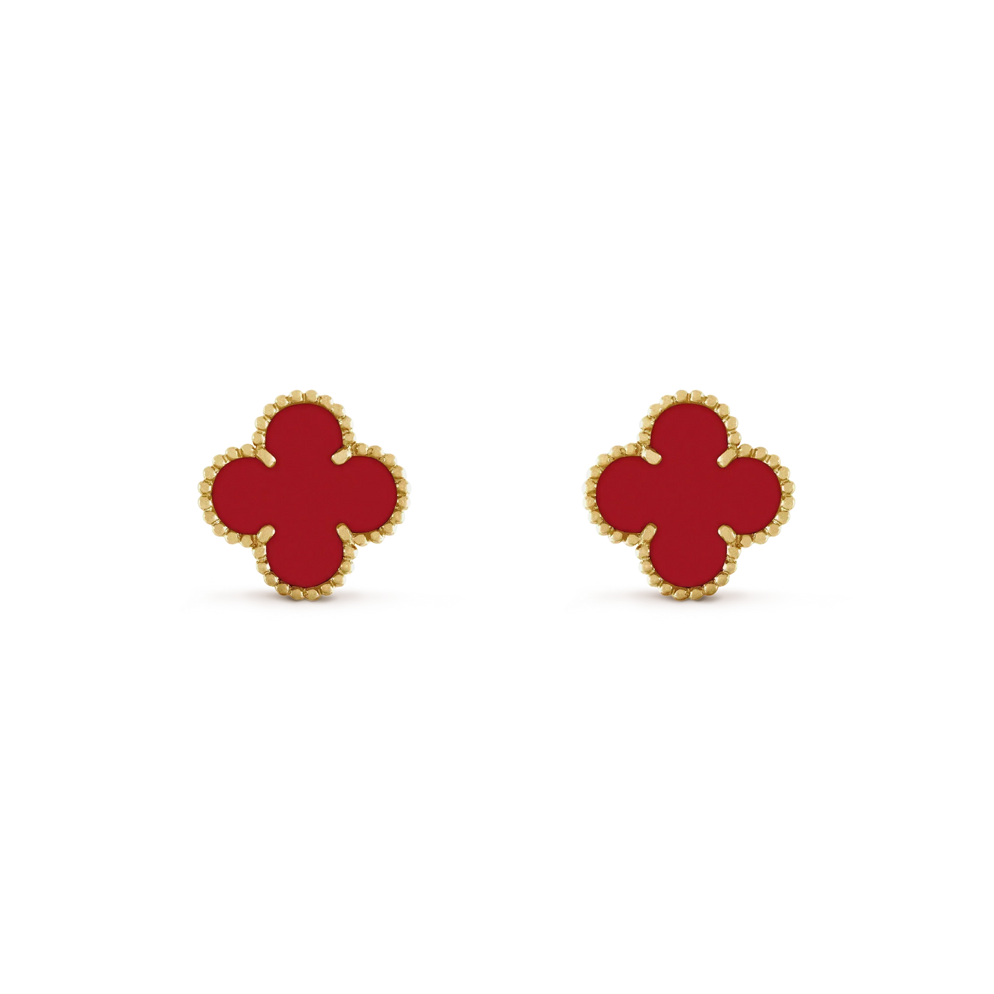 [Glow Muse]CLOVER MINI 9.5MM CARNELIAN EARRINGS