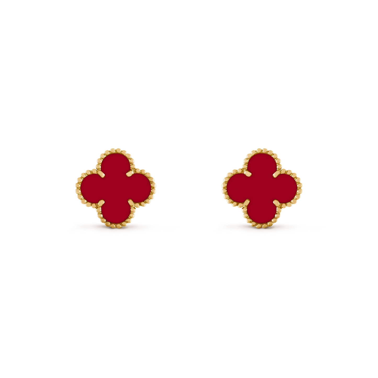 [Glow Muse]CLOVER MEDIUM 1 MOTIFS CARNELIAN  EARRINGS