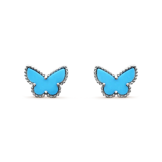 [Glow Muse]BUTTERFLY TURQUOISE EARRINGS SILVER
