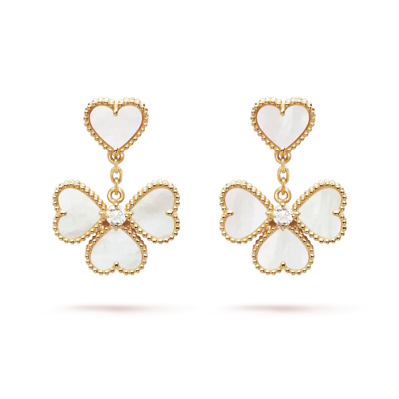 [Glow Muse]CLOVER SWEET WHITE MOP EARRINGS