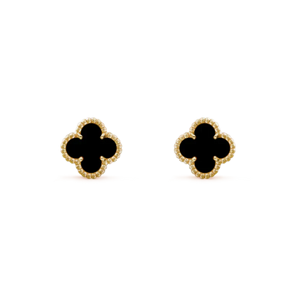 [Glow Muse]CLOVER MINI 9.5MM BLACK MOP EARRINGS