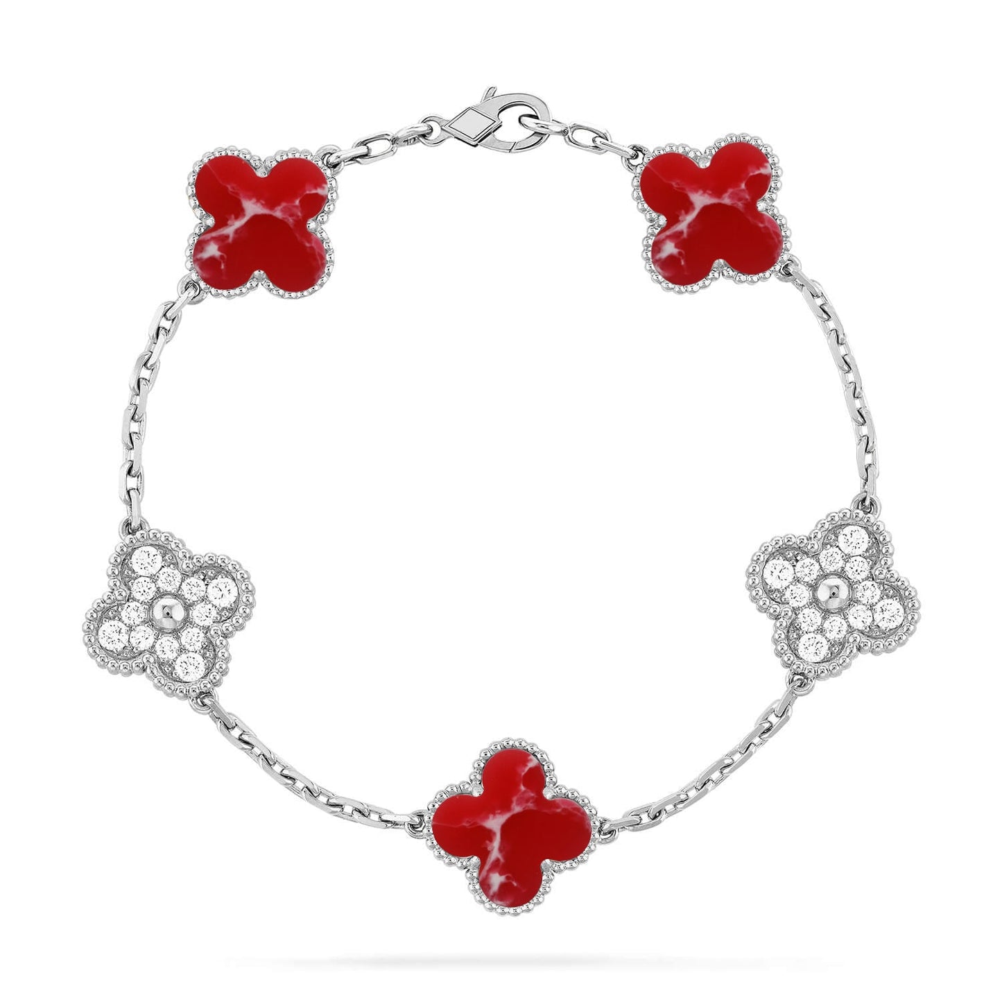 [⭐Glow Muse]CLOVER 5 MOTIF RED PATTERN BRACELET COLLECTION