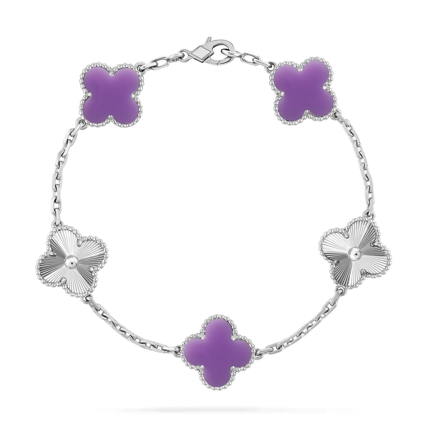 [⭐Glow Muse]CLOVER 5 MOTIF LIGHT PURPLE BRACELET COLLECTION
