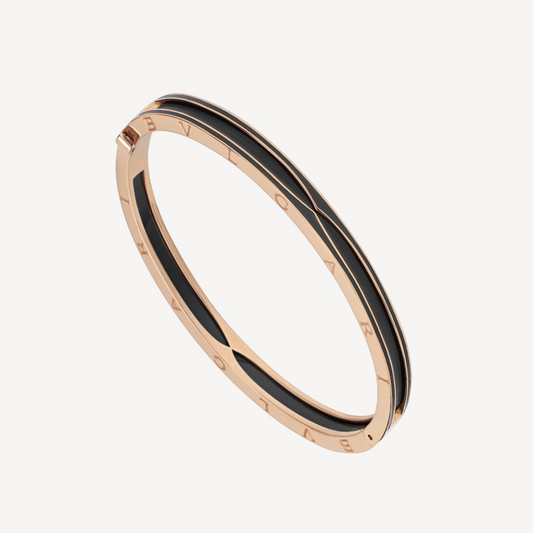 [Glow Muse]ZERO 1 PINK GOLD WITH MATTE BLACK CERAMIC BRACELET