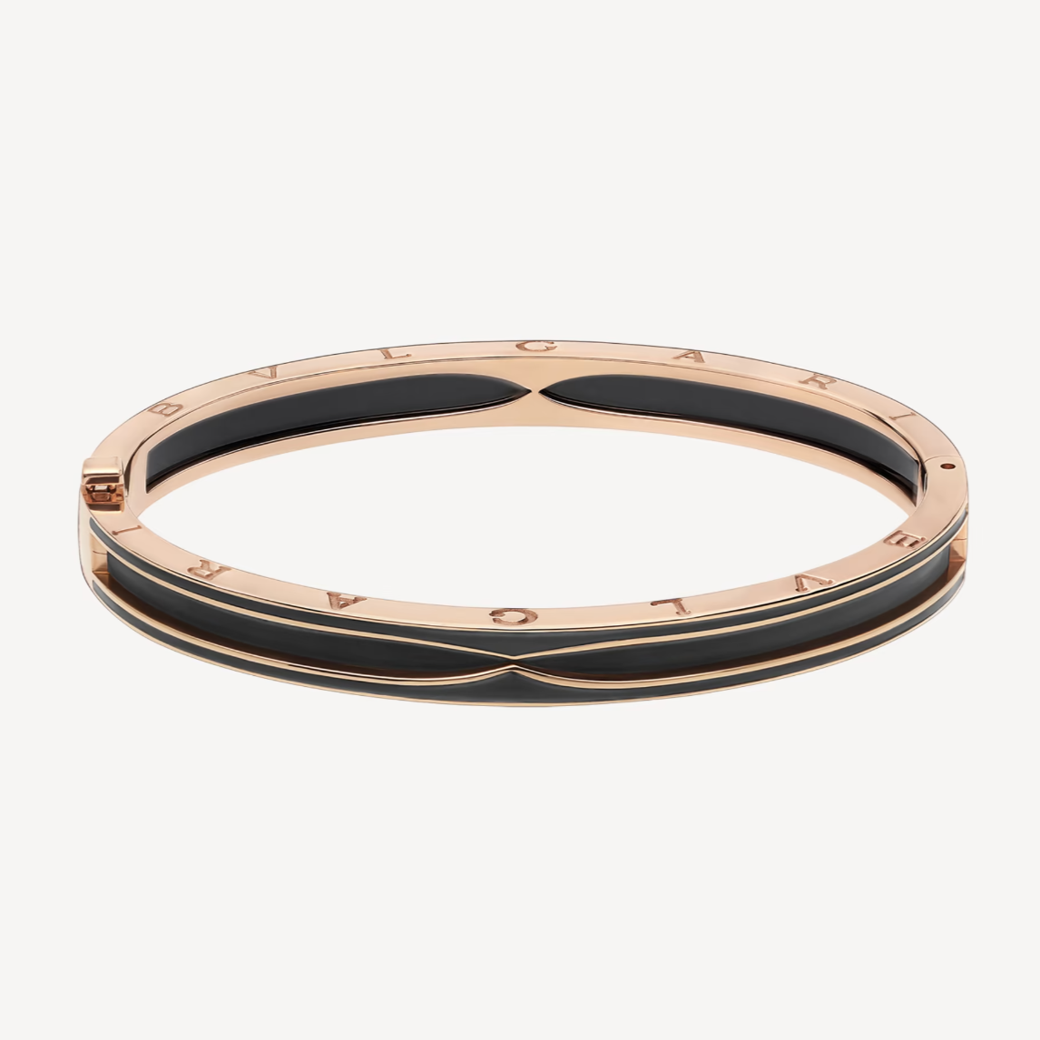 [Glow Muse]ZERO 1 PINK GOLD WITH MATTE BLACK CERAMIC BRACELET