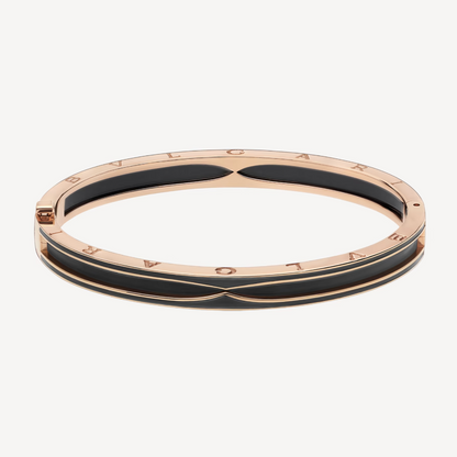 [Glow Muse]ZERO 1 PINK GOLD WITH MATTE BLACK CERAMIC BRACELET