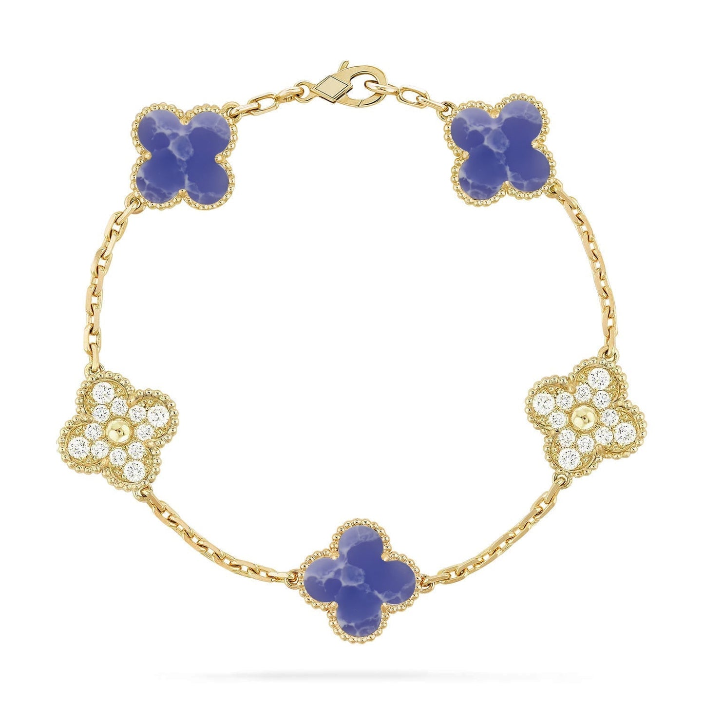 [⭐Glow Muse]CLOVER 5 MOTIF BLUE VEINS BRACELET COLLECTION