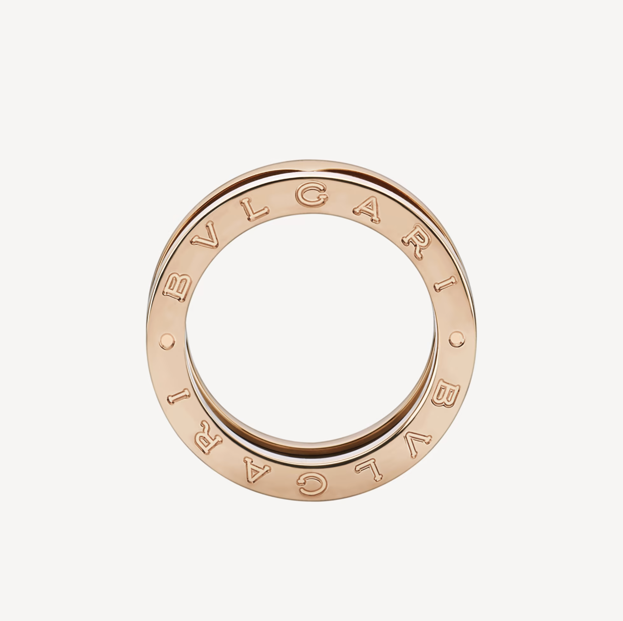 [Glow Muse]ZERO 1 TWO-BAND LOOPS AND BLACK CERAMIC PINK GOLD RING