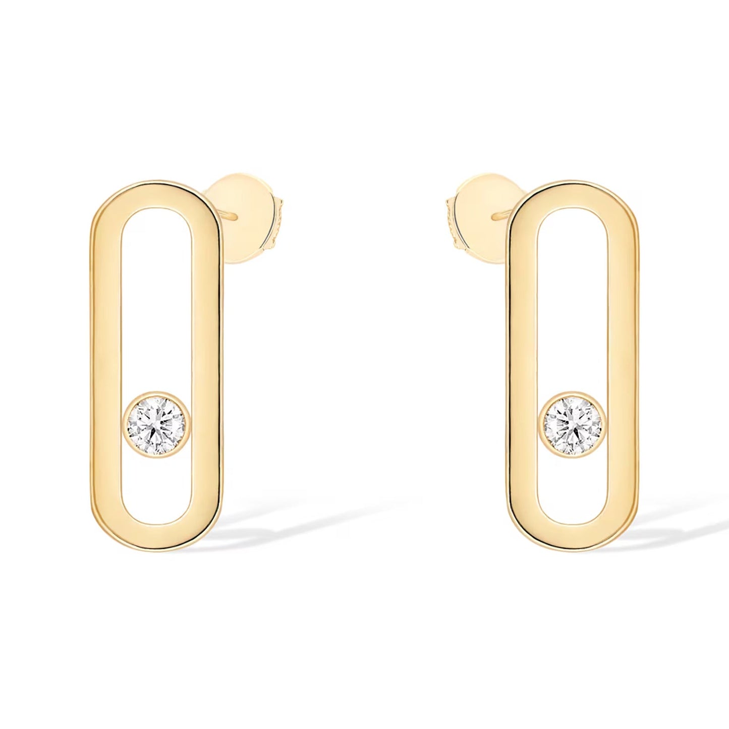 [Glow Muse]MOVE UNO SMALL 1 DIAMOND EARRINGS