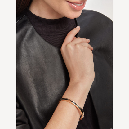 [Glow Muse]ZERO 1 PINK GOLD WITH BLACK CERAMIC BRACELET