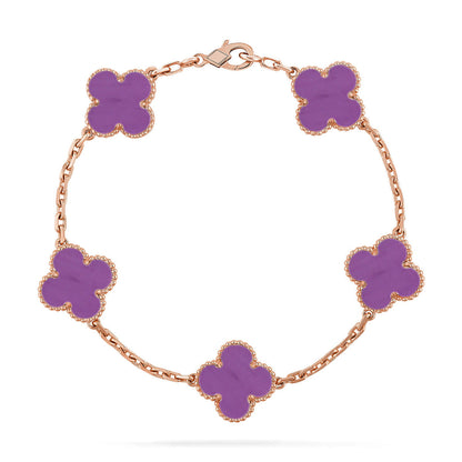 [⭐Glow Muse] CLOVER 5 MOTIF VIOLET BRACELET COLLECTION