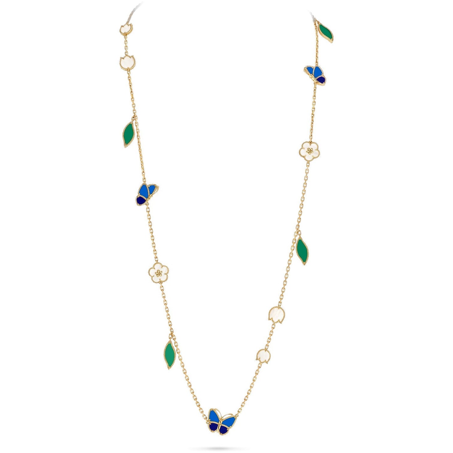 [Glow Muse]LUCKY SPRING BUTTERFLY 15 FLOWER NECKLACE