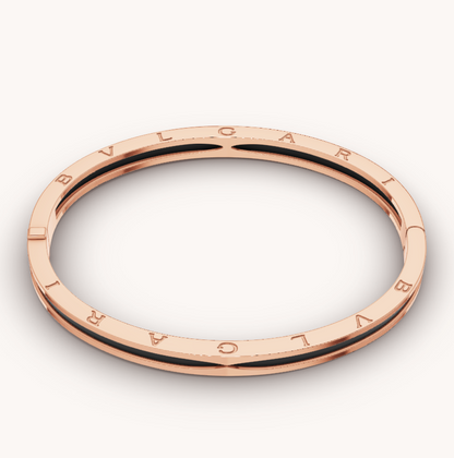 [Glow Muse]ZERO 1 PINK GOLD WITH BLACK CERAMIC BRACELET