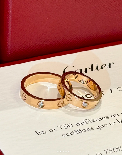 [Glow Muse]LOVE RING 4MM 1 DIAMOND