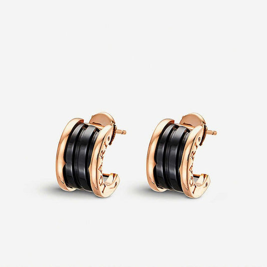 [Glow Muse]ZERO 1 PINK GOLD CERAMIC EARRINGS