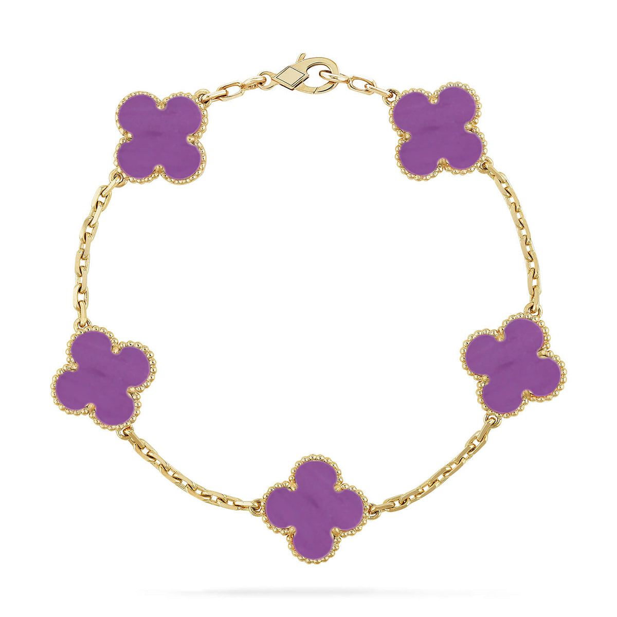 [⭐Glow Muse] CLOVER 5 MOTIF VIOLET BRACELET COLLECTION