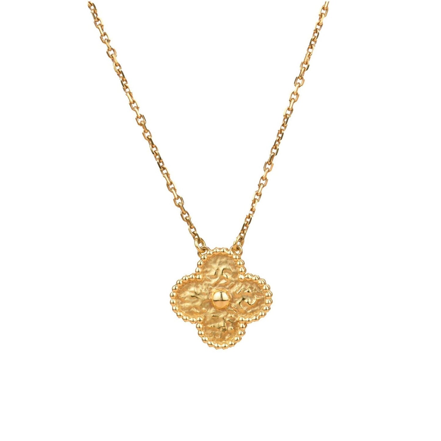[Glow Muse]CLOVER 15MM  BRONZING NECKLACE
