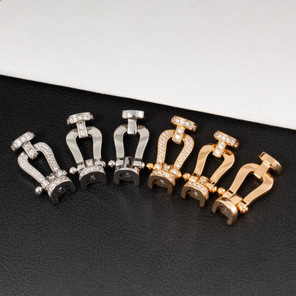 [Glow Muse]FORCE LARGE HORSESHOE FULL DIAMOND BRACELET SILVER