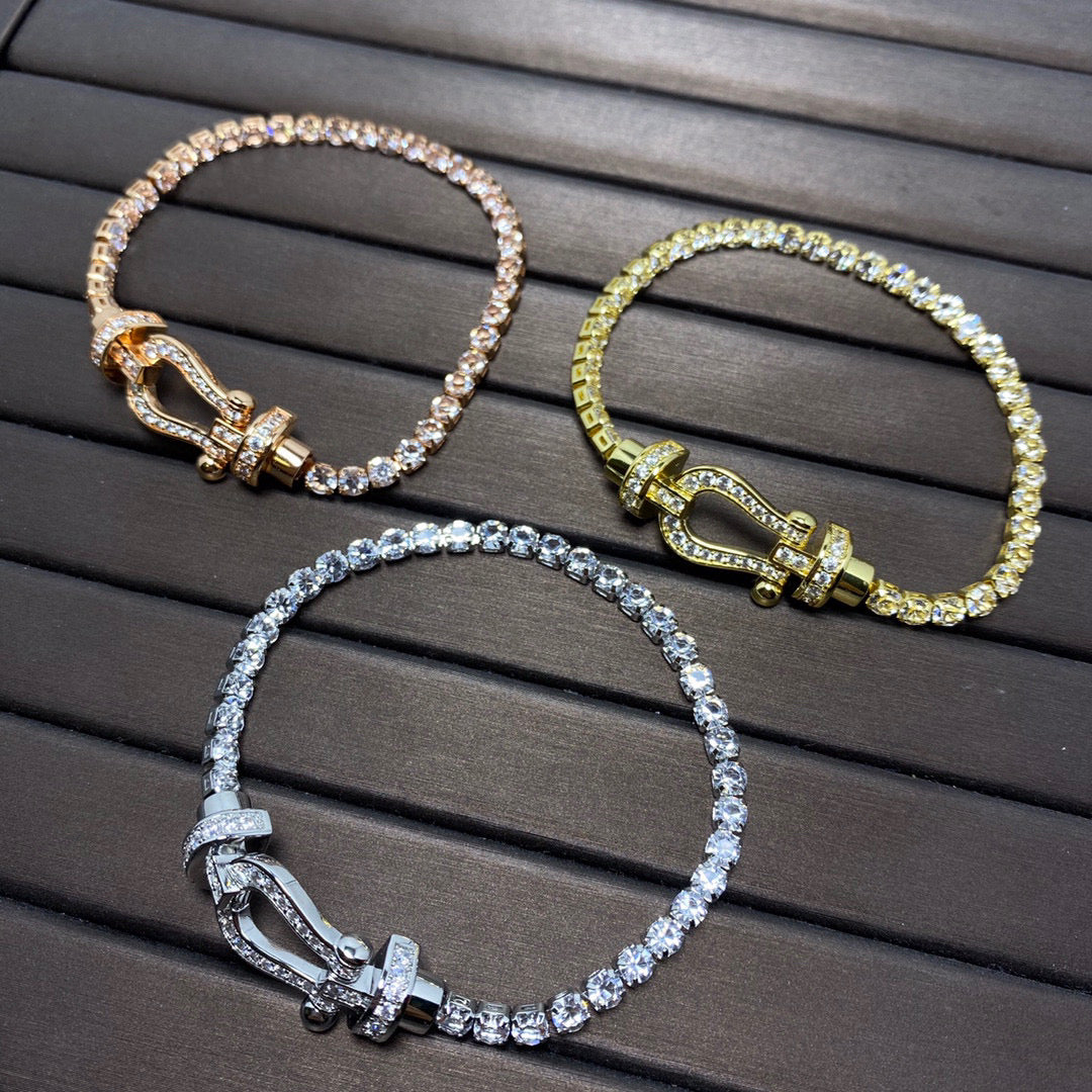 [Glow Muse]FORCE  HORSESHOE  DIAMOND TENNIS BRACELET