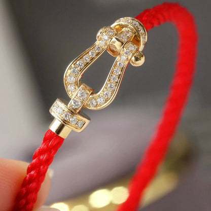 [Glow Muse]FORCE LARGE HORSESHOE FULL DIAMOND BRACELET ROSE GOLD