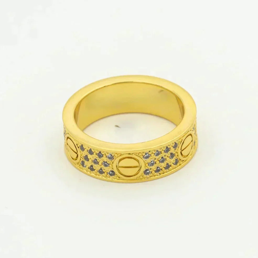 [Glow Muse]LOVE RING 5.5MM DIAMONDS PAVED